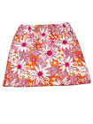 Vtg Lilly Pulitzer Womens Multicolor Floral Print Cotton Short A Line Skirt Sz 8