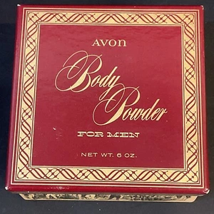 Vintage Avon Body Powder For Men Complete Kit With Puff - Picture 1 of 3