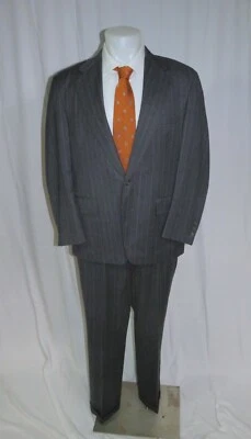 Brooks Brothers EST 1818 Makers Gray Striped Vintage Two Button Suit 41R - Image 1 of 4