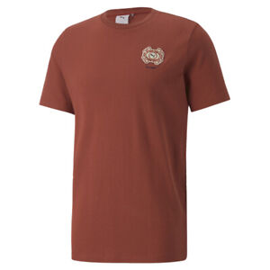 Puma Palomo X Logo Crew Neck Short Sleeve T-Shirt Mens Red Casual Tops 53596677