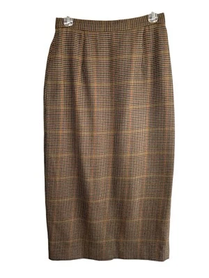 Maxi Lápiz De Colección Falda Chater Club Talla 8 Multicolor Cuadros Lana Pura Completamente Forrada Foto 1 de 4