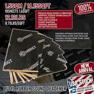 10PCS Car Sound Deadening Mat,Butyl Automotive Sound Deadener For Dodge Series - Picture 1 of 17
