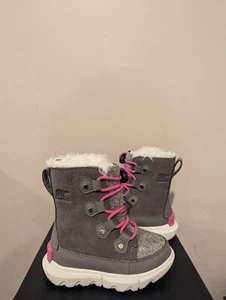 Botas impermeables con cordones Sorel Explorer para niños/infantes talla 8 nuevas en caja - Imagen 1 de 7