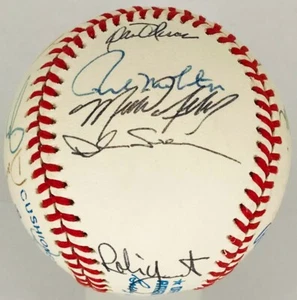 1988 Milwaukee Brewers Team Signed Baseball HOF Yount Molitor Autographs - Picture 1 of 9