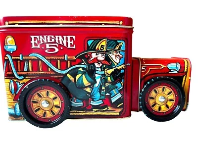 SCC Camión de Bomberos Juguete Rojo Caja de Regalo Almacenamiento de Metal Foto 1 de 4