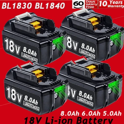 FÜR MA KITA Für Makita Akku 18V 8,0AH 5AH BL1860B BL1850B BL1830 BL1820 LXT Lithium Batterie