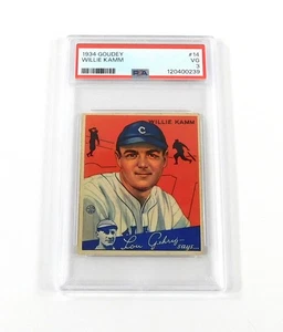 1934 Goudey Willie Kamm #14 Indians PSA 3 DF036542 - Picture 1 of 6