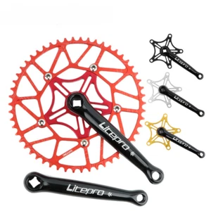 130BCD Crankset Chainwheel Bicycle Folding Bike Ultralight Square Hole Crank  - Picture 1 of 18