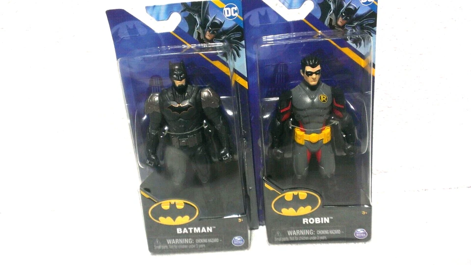 Nuevas figuras Spinmaster DC Batman & Robin de 6" en paquete sellado de fábrica Foto 1 de 4