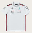 Brandneu mit Etikett F1 Mercedes AMG Petronas F1 2023 Herren Kurzarm Poloshirt weiß