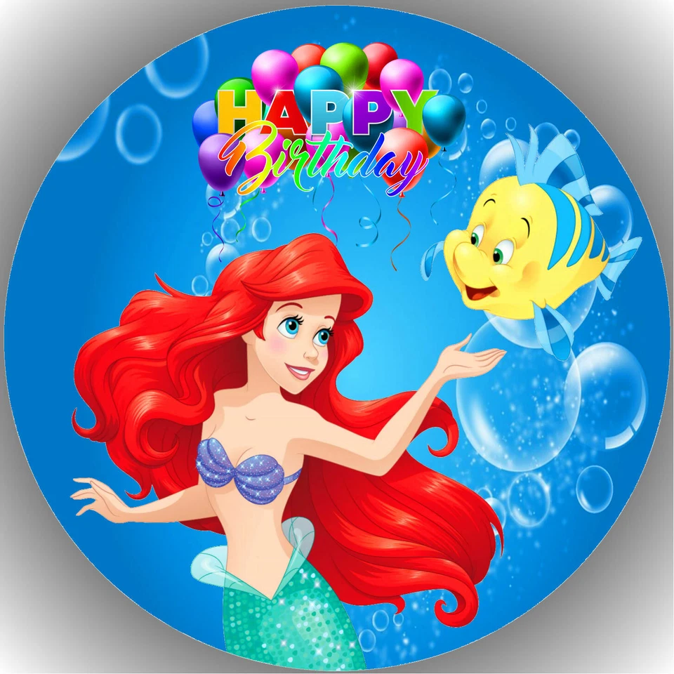 Tortenaufleger Tortenbild Fondant - Oblate Arielle die Meerjungfrau  P37 - Bild 1 von 1