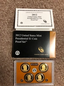 2012 United States Mint Presidential $1.00 Coin Proof Set + 4 Coin Set - Picture 1 of 8