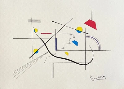 Litografía Wassily Kandinsky 1962 Original Mourlot Firmada OP Certificada Foto 1 de 4
