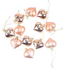 12pcs Heart Shaped Baubles Decorative Lovely Christmas Tree Ornaments Gift