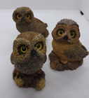 Trio Character Owl  Figurines   -Cute Ideal gift EPL China x 3 resin