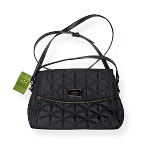 Kate Spade Wilson Road gesteppte Miri schwarze Umhängetasche Neu mit Etikett - Bild 1 von 5