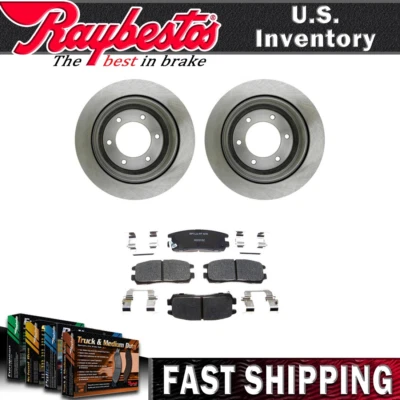 Kit de rotores de freno traseros pastillas de freno de cerámica y herrajes para Honda Passport 1994 Foto 1 de 4