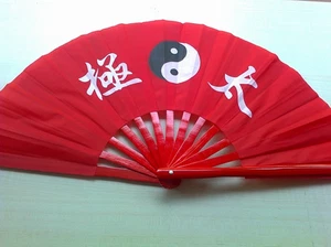 VENTAGLIO TAIJI CINESE YING YANG TAO ROSSO TAI CHI CHUAN KUNG FU FAN Shaolin - Imagen 1 de 1