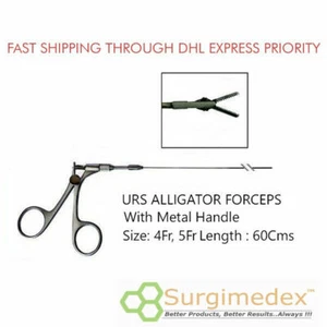 NEW URS Alligator Forceps 4Fr , 5Fr Length: 60Cms with scissor metal handle - Picture 1 of 1