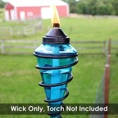 Mechas de fibra de vidrio de repuesto para antorcha exterior - Juego de 12 de Sunnydaze Foto 1 de 4