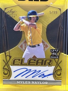 2023 Leaf Trinity Myles Naylor /99 Clear Bronze Auto Athletics SP - Bild 1 von 2