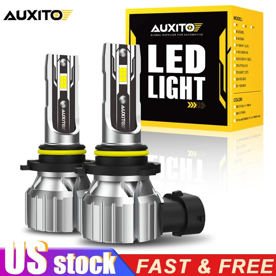 Kit de faros LED AUXITO 9006 HB4 bombilla de haz bajo súper brillante 6500K blanco 40000LM Foto 1 de 4