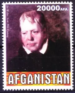 Afghanistan 1999 MNH, Scottish novelist Walter Scott, Millennium, Illegal Stamp - Picture 1 of 1