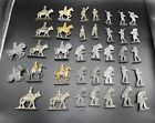 VTG Lot of 37 Toy Lead Soldier Horse Rider Native American Military Some Painted