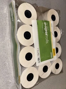 New 11 Rolls 2 1/4" Adding Machine Rolls White Paper 130 ft. OfficeMax OM98103 - Picture 1 of 8