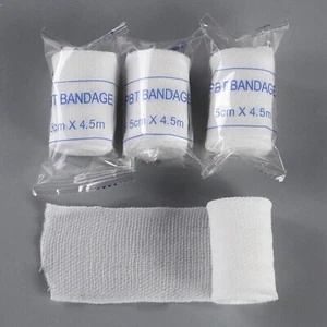 6 rolls 5cmx4.5m PBT Elastic Bandage First Aid Kit Gauze roll Medical Band LK - Picture 1 of 8