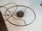 VINTAGE 10 INCH Shade Ring for Glass Lamp Top W/ Cord And Burner