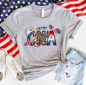 American CNA Shirt, Certified Nursing Assistant Shirt, 4th of July CNA T Shirt, - Picture 1 of 7