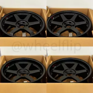 (set of 4) Volk Racing TE37SL 19x9.5 +22, 19x10.5 +35 5x112 Matte Black fits A90 - Picture 1 of 1