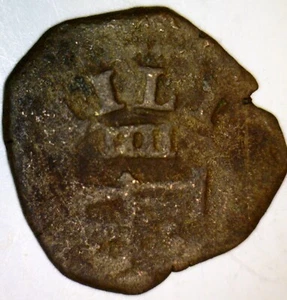 1600 s PIRATE Era Spanish Colonial Treasure NICE LION & CROWN Coin FREE SHIP - Picture 1 of 4