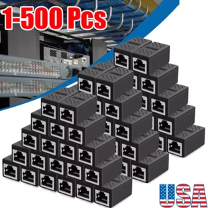 Lot adaptateur câble réseau Ethernet LAN coupleur en ligne RJ45 Cat7 Cat6 Cat5e Cat5 - Photo 1/14