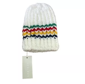 HBC Streifen handgestrickte Toque Einheitsgröße handgefertigte Mütze - Bild 1 von 2