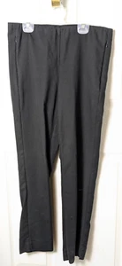 J. Jill Solid Black Cotton Stretch Pants Size 10 Pull On Style Slim Leg Medium - Picture 1 of 8