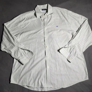 Southern Marsh Shirt Mens Size 2X White Plaid Logo Button Up Long Sleeve Collar - Picture 1 of 17