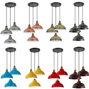 Lámpara Colgante 3 Llamas Lámpara Vintage Lámpara Colgante Lámpara de Techo Diseño Retro E27 - Imagen 1 de 27