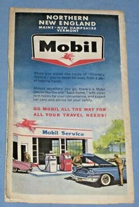 NORTHERN NEW ENGLAND Maine New Hampshire Vermont - MOBIL 1963 ( Road Map )(P3) - Picture 1 of 1