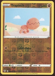 🧶 Knit Reverse Holo Trapinch Darkness Ablaze NM 089/189 Pokémon TCG 🧶 - Picture 1 of 2