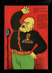 Cartolina Italia propaganda inglese 1944 Serie Mussolini ha sempre ragione - Imagen 1 de 2