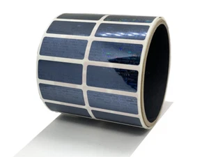 Tamper Evident Holographic Bright Black Security Label Seal Sticker 1.5" x 0.6" - Picture 1 of 1