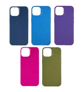 Biodegradable phone case for iPhone 15 Pro Max Plus 14 13 12 11 Eco purple green - Picture 1 of 21
