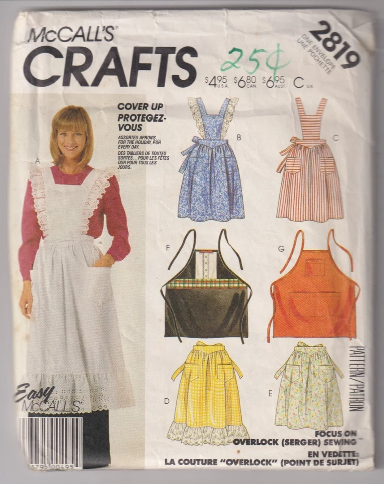 2819 SIMPLICITY - 6 APRONS - UNISEX Adult One Size - Image 1 of 1