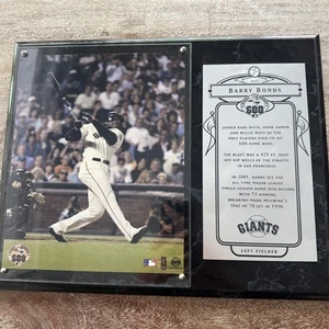 Barry Bonds plaque W/photo commemorating 73 home runs - Picture 1 of 3