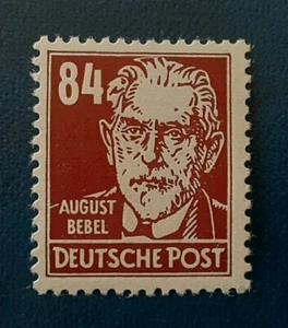 DDR Germany 1953 84Pf MH Bebel Mi 341vaXII Scott 136 Yt 105 Sg E96 VF/XF 2447-1 - Picture 1 of 3