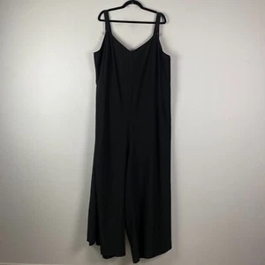 Universal Standard Promenade Eco ärmellos weites Bein Jumpsuit Gr. 2XL schwarz - Bild 1 von 11