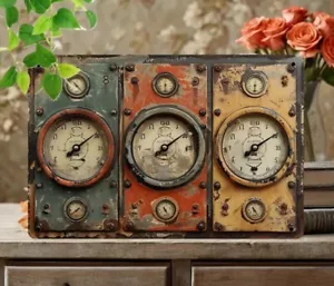 Industrial Gauges Metal Sign Steampunk Industrial - Picture 1 of 4
