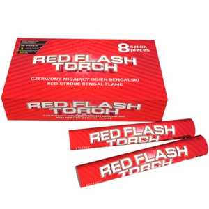 bengala Torcia da stadio rosso CF. 8 pezzi segnalazione rossa con strobe - Foto 1 di 1